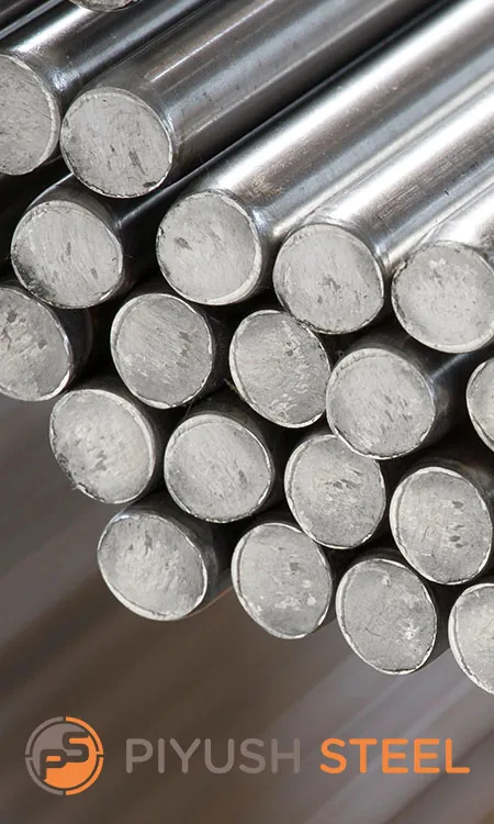 Round bars prepared for industrial supply
